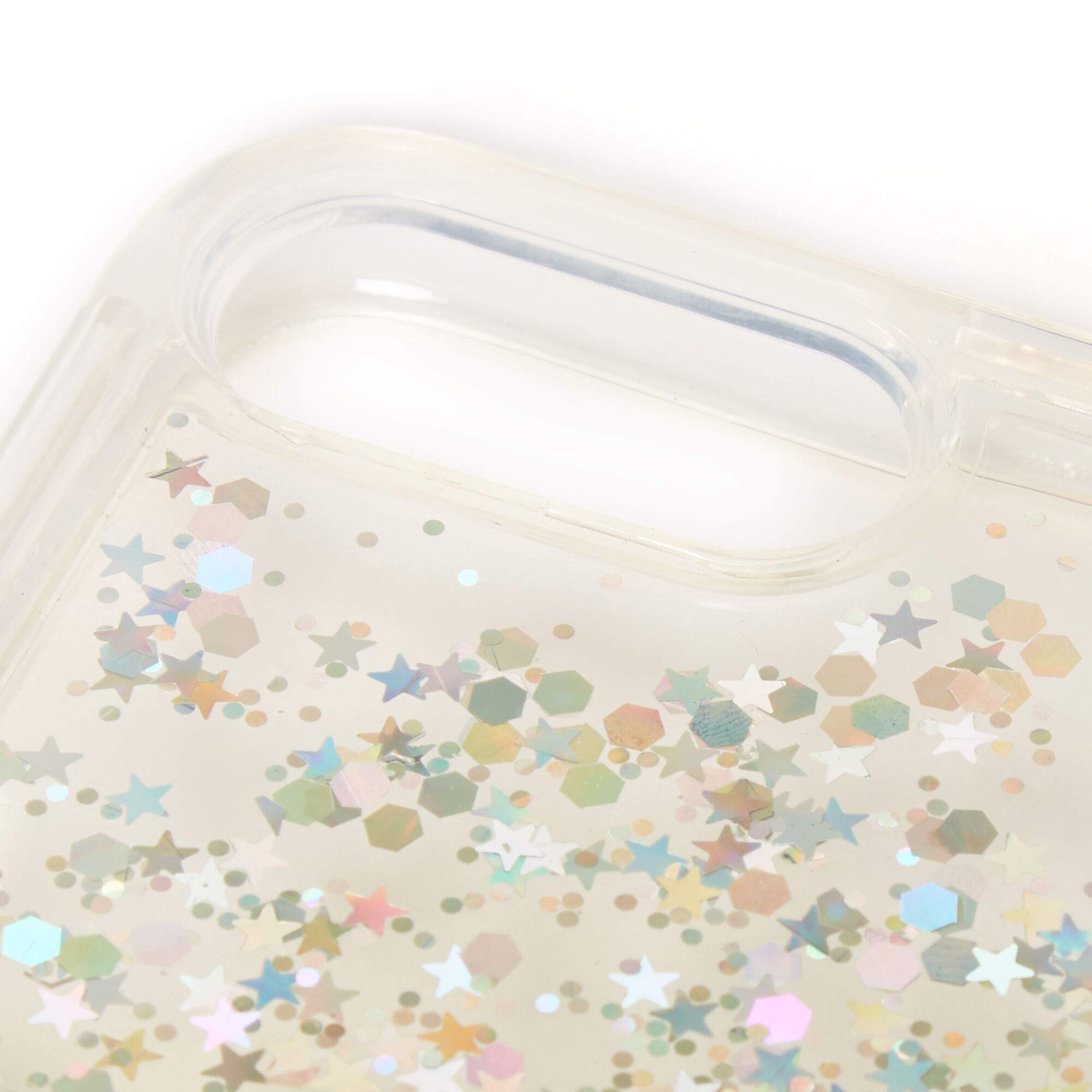 Gold Glitter Star Liquid Fill Phone Case - Fits iPhone 6/7/8 Plus,