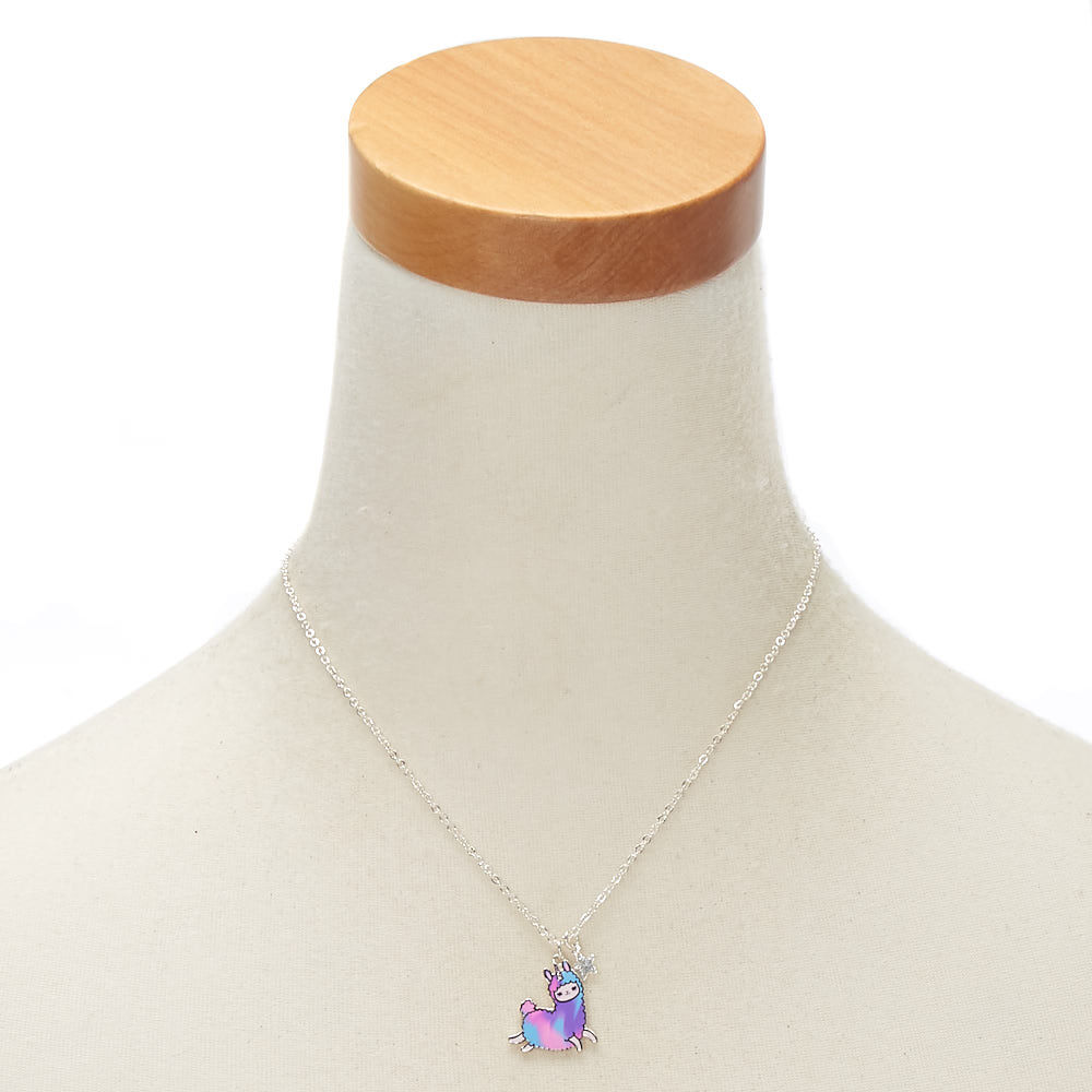 Tie Dye Llama Pendant Necklace,