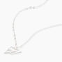 Silver Paper Airplane Pendant Necklace,