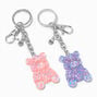 Best Friends Glitter Gummy Bear Keychains - 2 Pack,