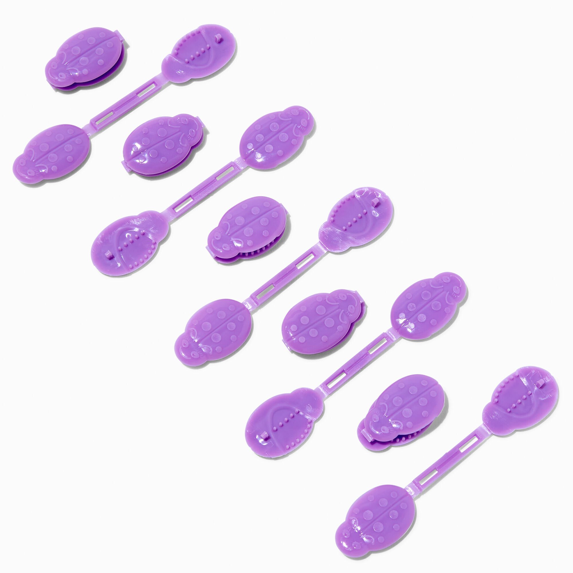 Confidence™ by Gabby Goodwin Gabby Bows Purple Little Lady Double-Faced Double Snap Hair Clips - 10 Pack,