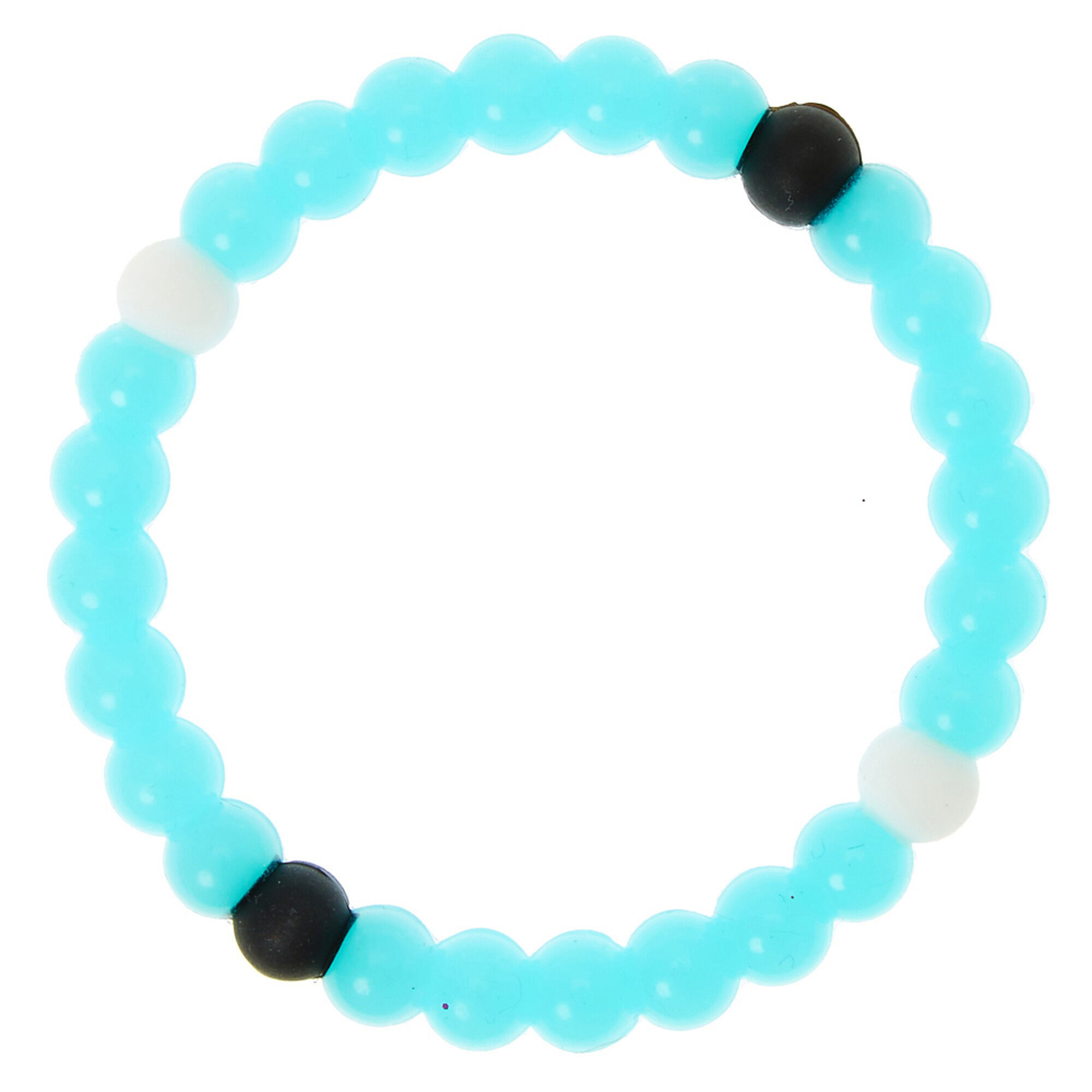 View Claires Glow In The Dark Fortune Stretch Bracelet Blue information