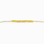 Yellow Bead Adjustable Cord Wish Bracelet,