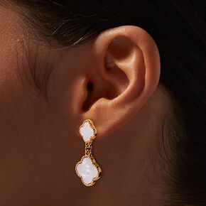 White Clover Drop Earrings,