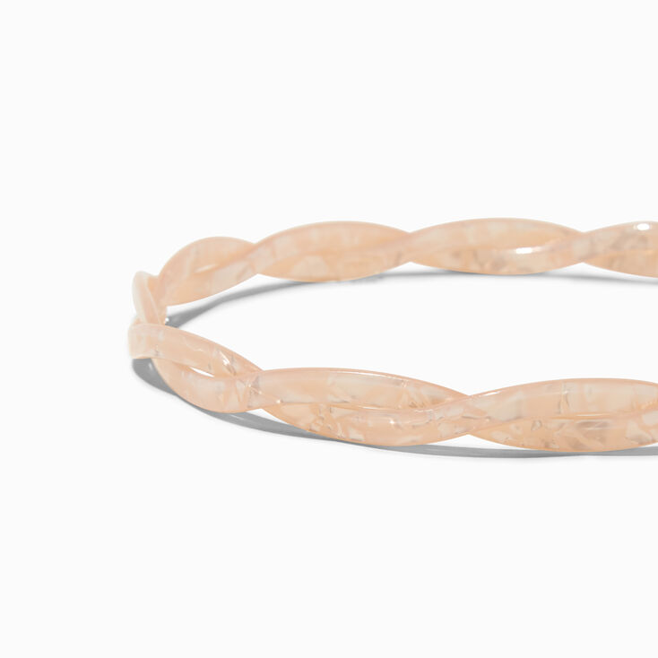 Blush Pink Marble Twist Headband,