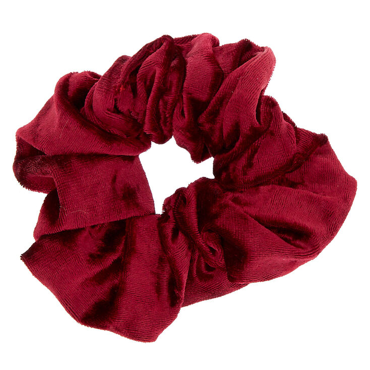 Medium Velvet Hair Scrunchie - Burgundy,