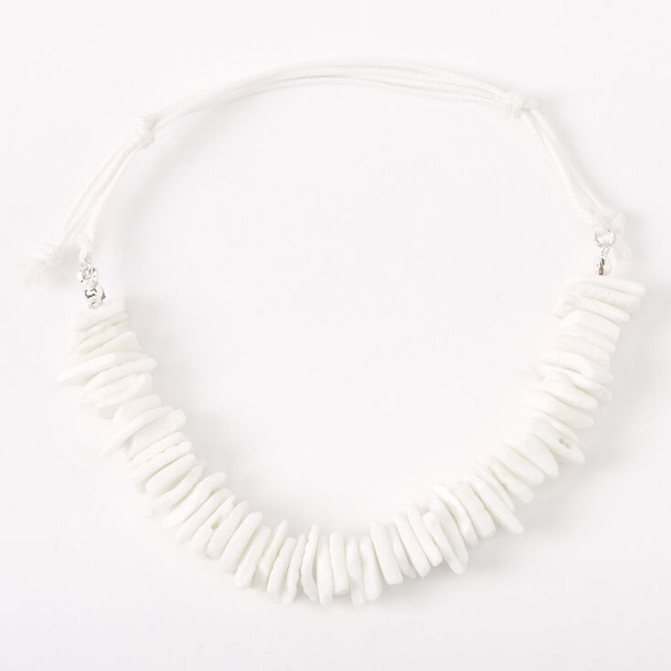 Puka Shell Anklet - White,