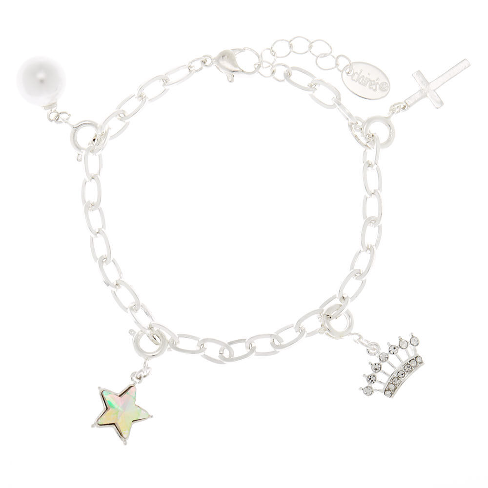 Silver Charm Chain Bracelet,