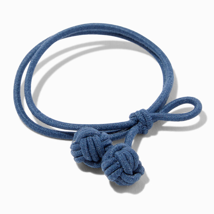 Mixed Blues And Pinks Knotted Ball Hair Ties - 12 Pack,