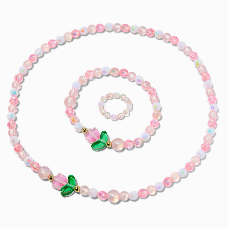Claire&#39;s Club Tulip Beaded Jewelry Set - 3 Pack,