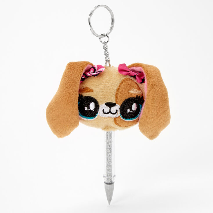 Puppy Mini Keychain Pen - Brown,