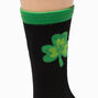 St. Patrick&#39;s Day Lucky Shamrock Crew Socks,