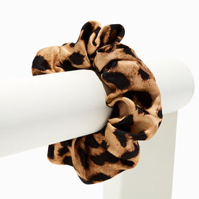 Neutral Cheetah Print Hair Scrunchie,