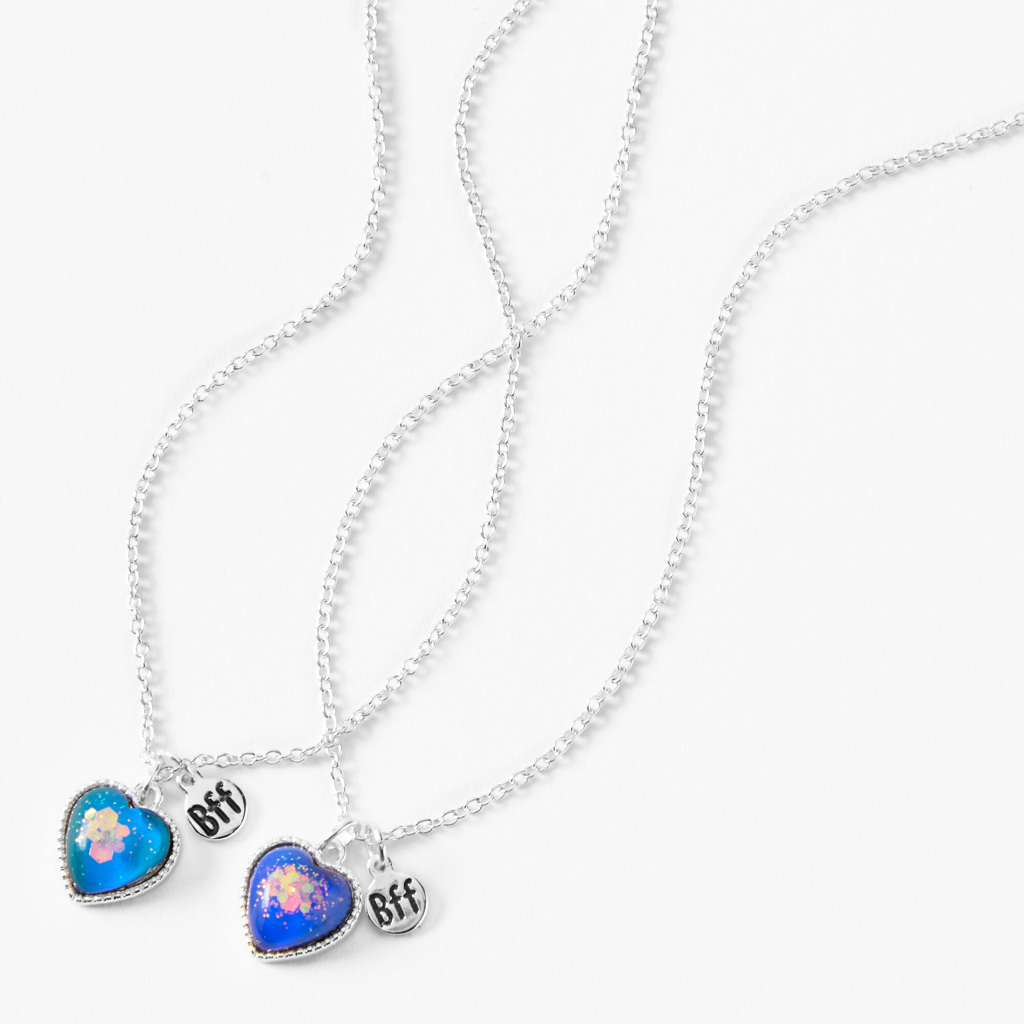Best Friends Heart Mood Pendant Necklaces 2 Pack Claire s US