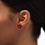 Festive Red Bow Clip On Earrings,