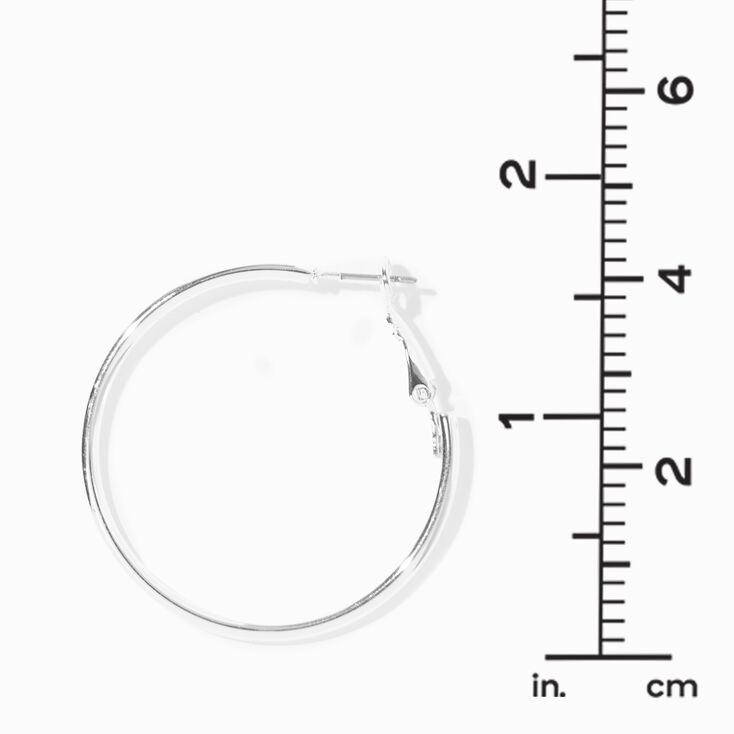 Silver 40MM Hoop Earrings,