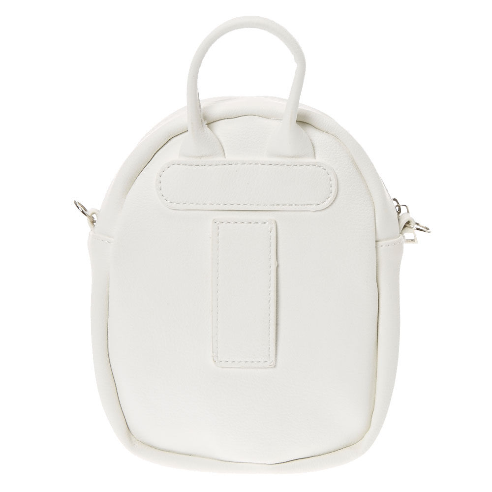 White faux leather backpack cheap