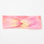 Pink &amp; Yellow Tie Dye Twisted Headwrap,
