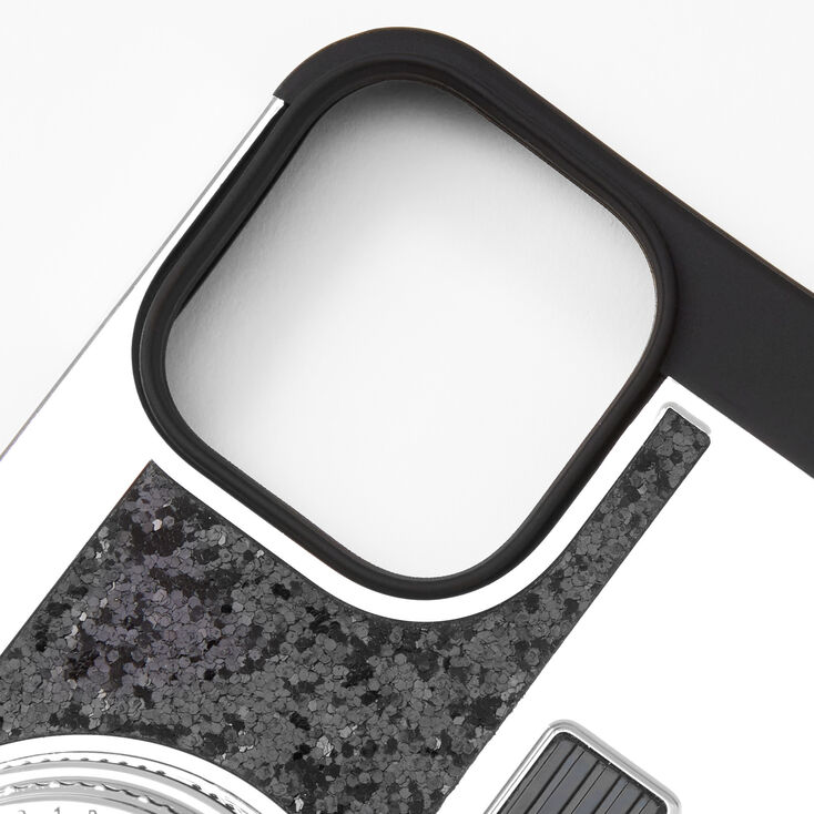 Coque de portable noire appareil photo &agrave; paillettes - Compatible avec iPhone&reg;&nbsp;13 Pro Max,