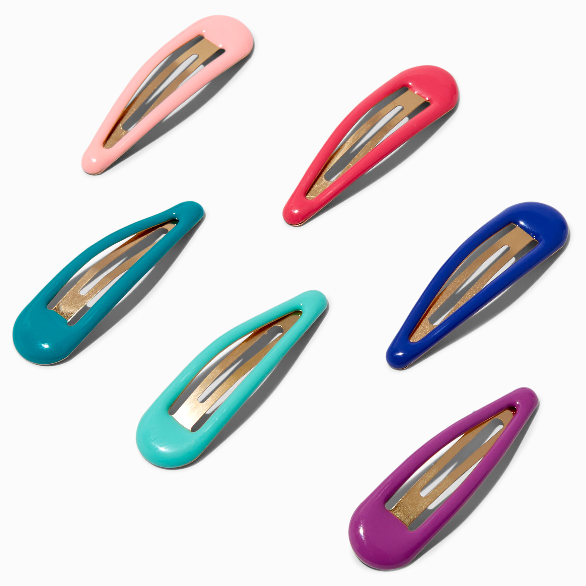 View Claires Club Jewel Tone Snap Hair Clips 6 Pack information