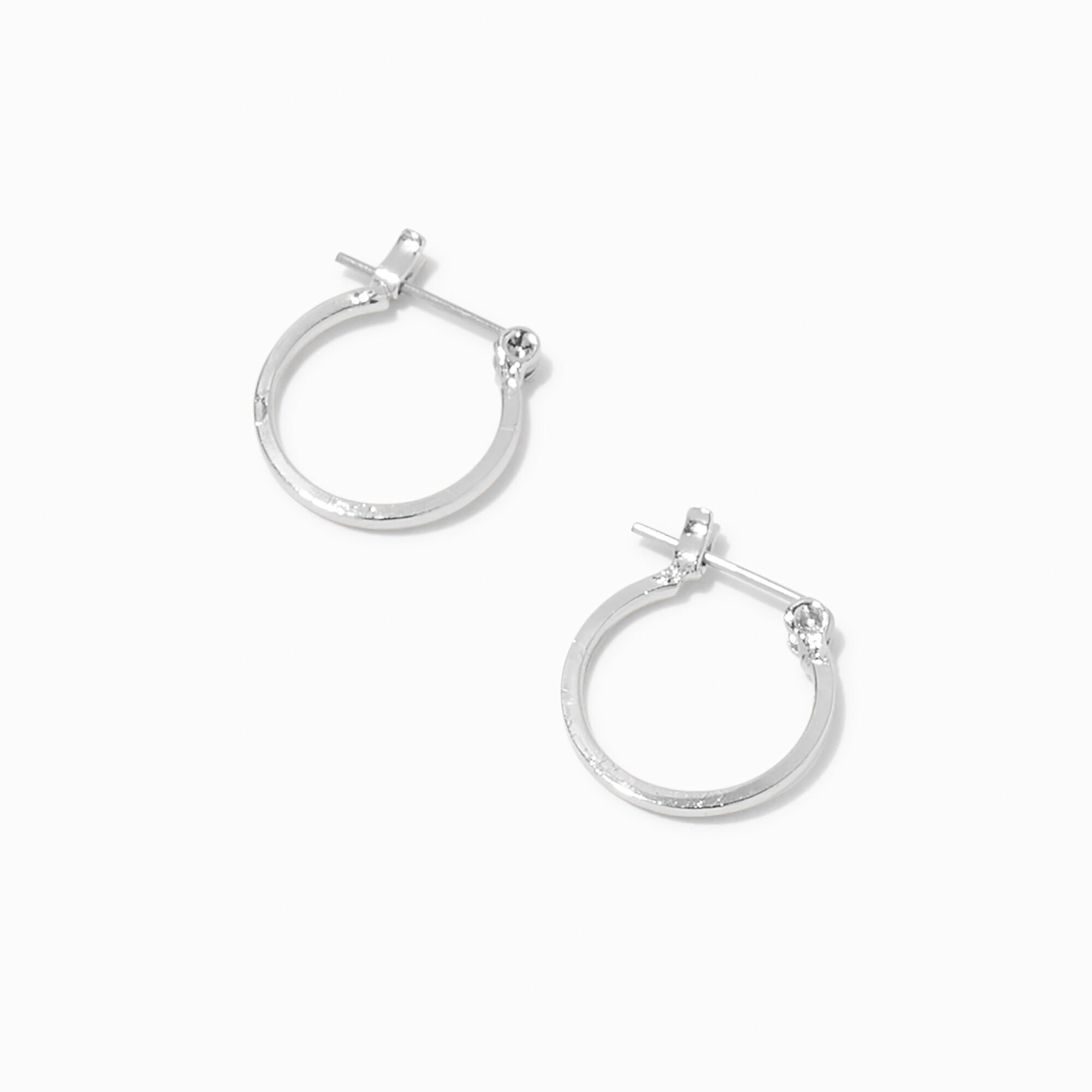 View Claires Tone 15MM Hoop Earrings Silver information