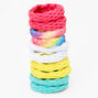 Claire&#39;s Club Rainbow Tie Dye Honeycomb Hair Ties - 10 Pack,