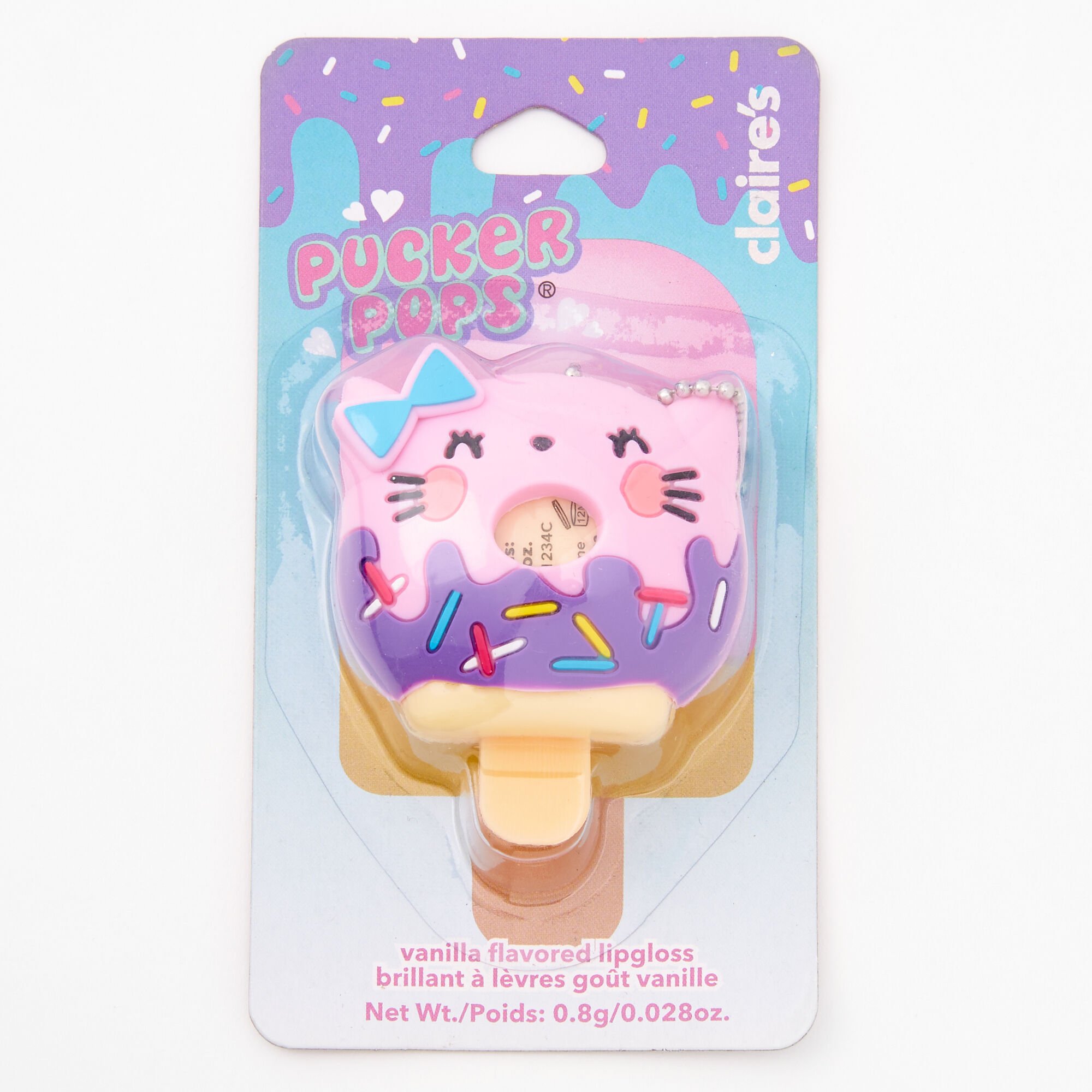 Pucker Pops Cat Donut Lip Gloss - Vanilla,