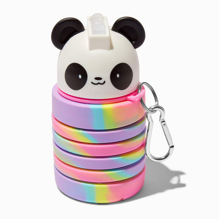 Collapsible Tie Dye Panda Water Bottle,