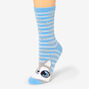 Cozy Husky Blue Crew Socks,