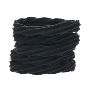Twisted Hair Bobbles - Black, 5 Pack,