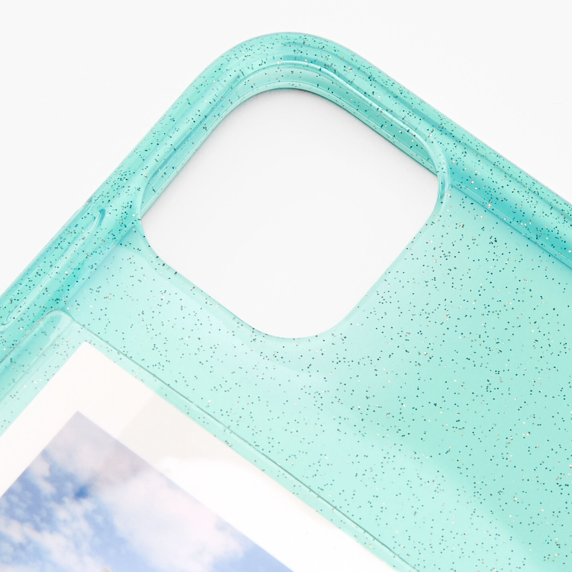 Mint Glitter Instax Mini Pocket Protective Phone Case - Fits iPhone 11,