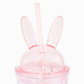 Easter Bunny Ears Floral Plastic Tumbler,