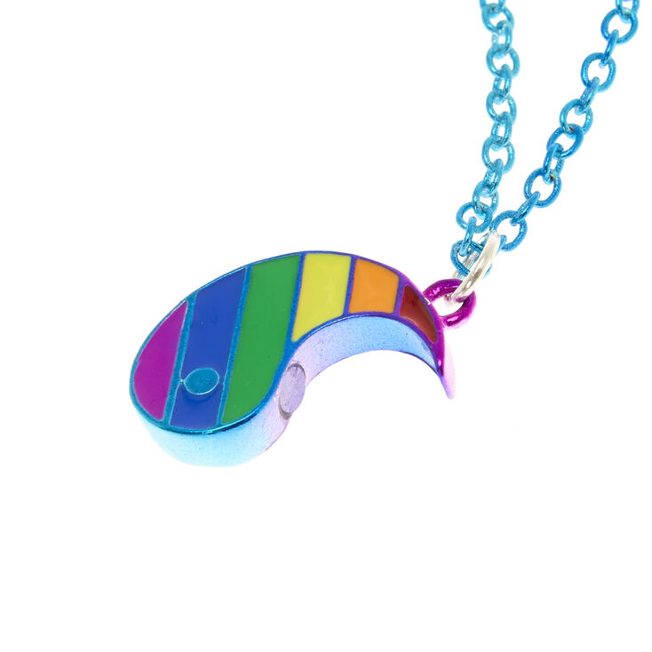 Best Friends Rainbow Yin Yang Pendant Necklaces,