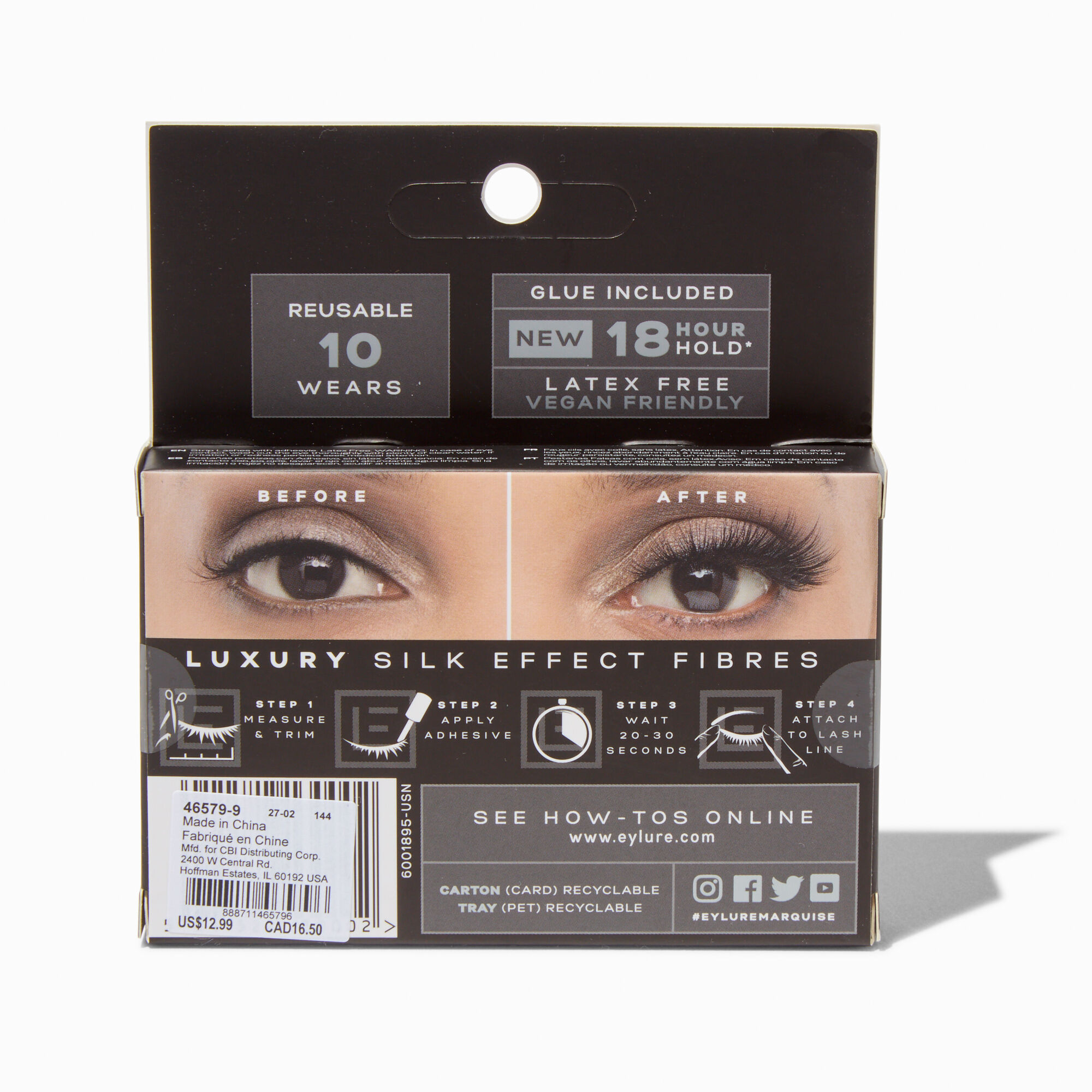 Eylure Luxe Silk Faux Eyelashes - Marquise Silk Effect