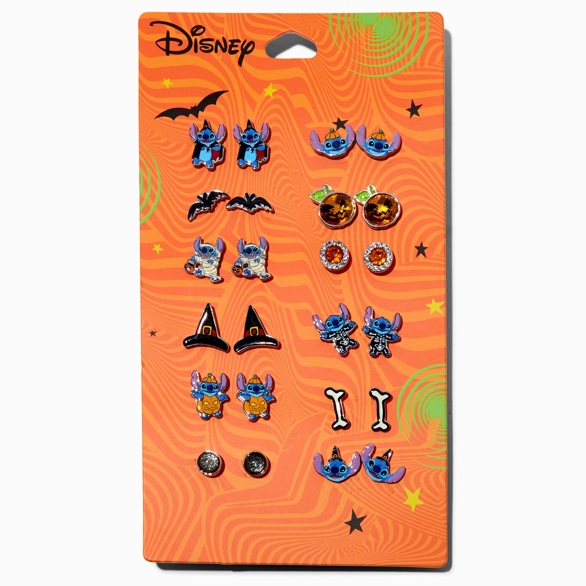 Disney Stitch Halloween Stud Earrings - 12 Pack,