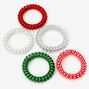 Mixed Christmas Coil Bracelets -  5 Pack,