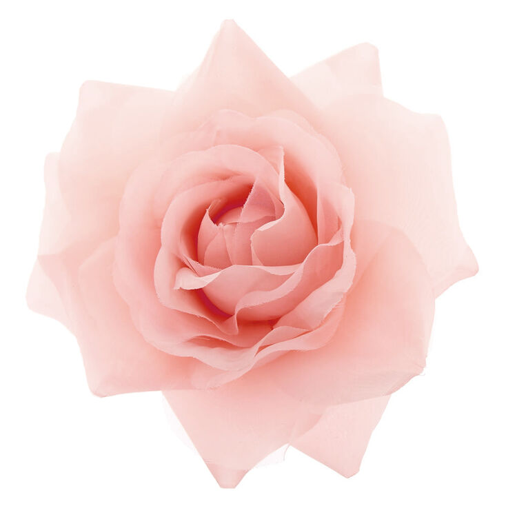 Chiffon Rose Hair Clip &amp; Pin - Blush Pink,
