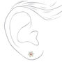 Flowers and Crystals Assorted Stud Earrings - 9 Pack,