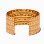 Gold-tone Dot Textured Cuff Bracelet,
