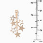 Gold 2&quot; Star Clip-On Drop Earrings,