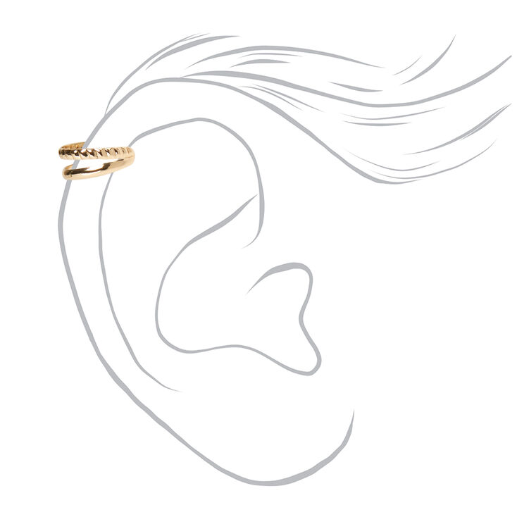 Gold Heart &amp; Daisy Ear Cuffs &#40;5 Pack&#41;,