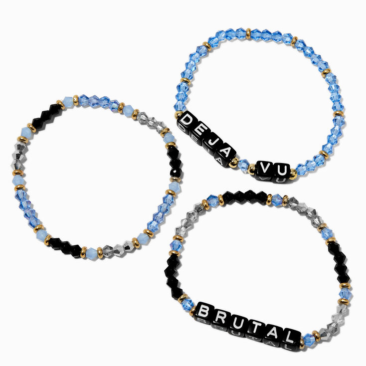&quot;Deja Vu&quot; &amp; &quot;Brutal&quot; Beaded Stretch Bracelets - 3 Pack,