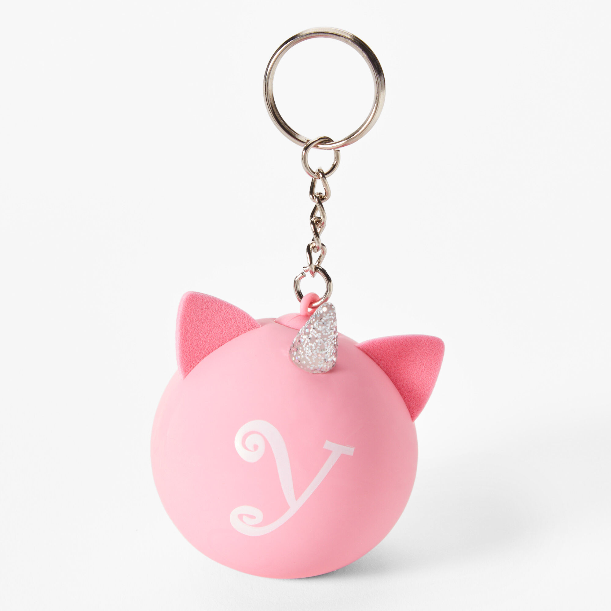 View Claires Initial Unicorn Stress Ball Keyring Pink Y information
