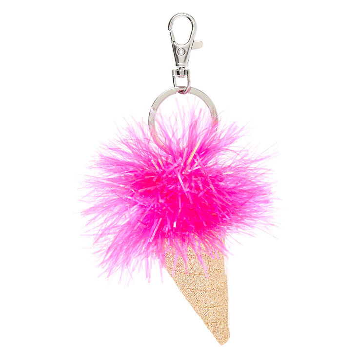 Claire's Porte-clés cornet de glace guirlande - Rose
