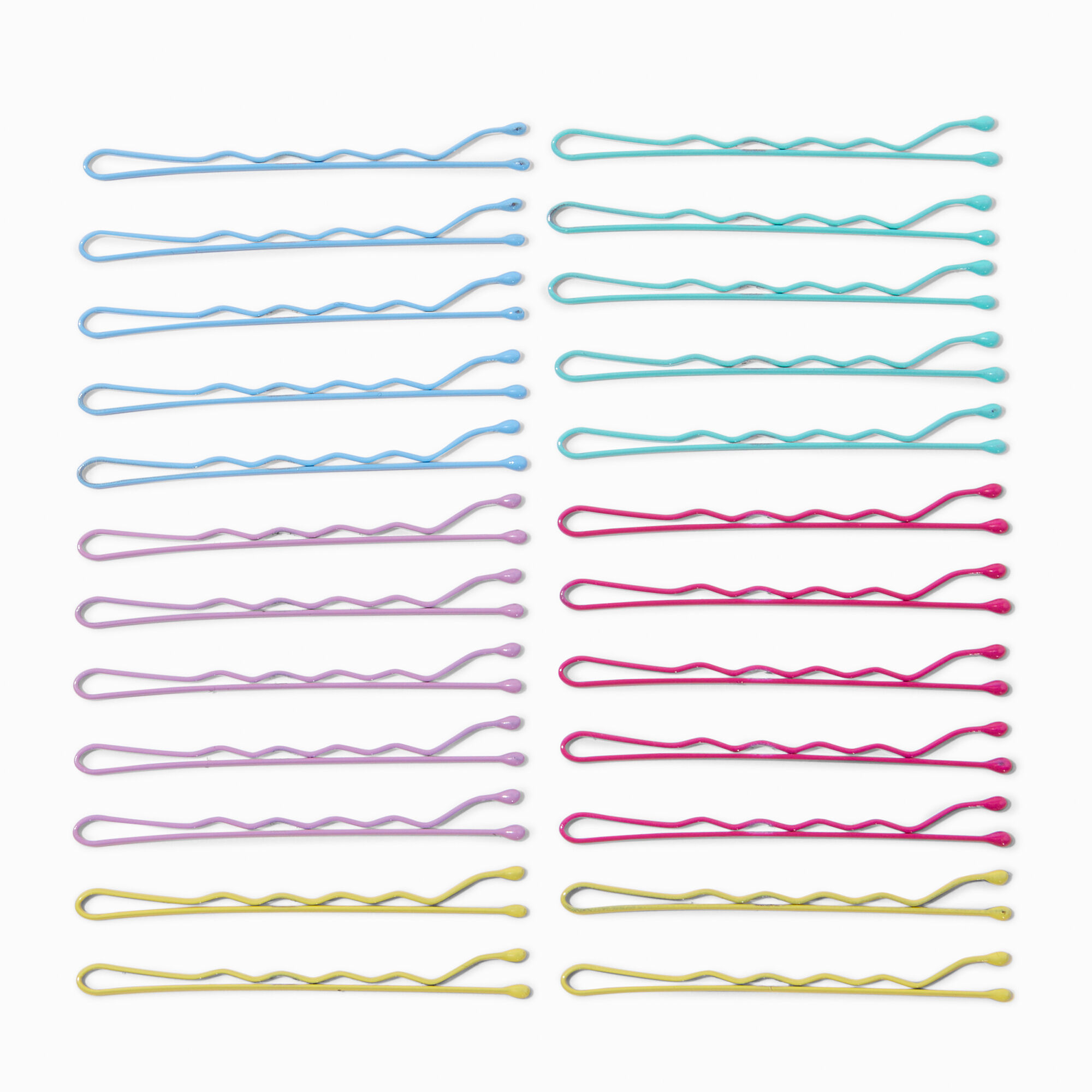 View Claires Bright Pastel Bobby Pins 24 Pack Rainbow information