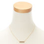 Gold Happy Bar Pendant Necklace,