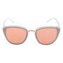 Mirrored Mod White Cat Eye Sunglasses,