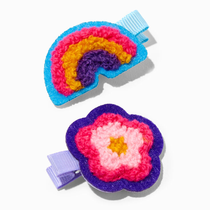 Claire&#39;s Club Kidcore Rainbow Hair Clips - 2 Pack,