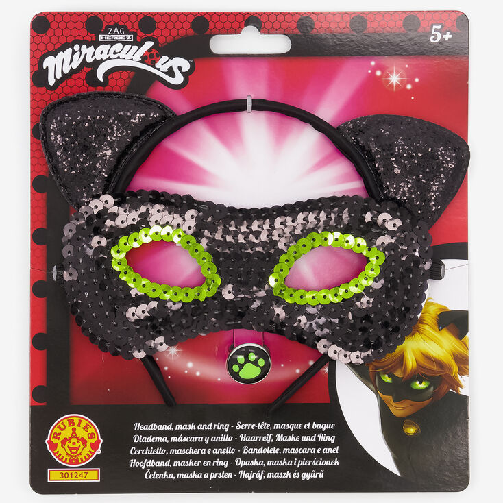 Miraculous&trade; Cat Noir Sequin Dress Up Accessory Set &ndash; 3 Pack,