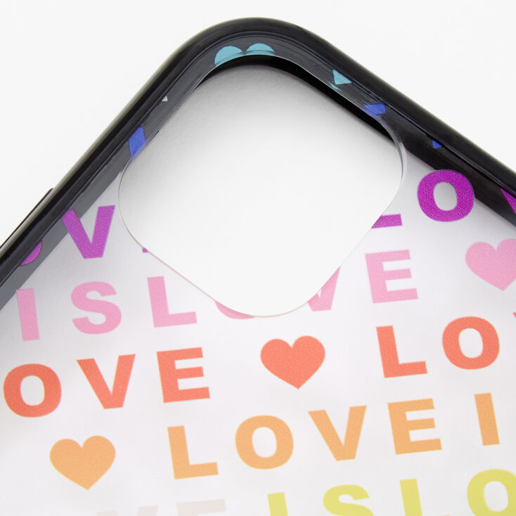 Rainbow &#39;Love Is Love&#39; Protective Phone Case - Fits iPhone&reg; 11,